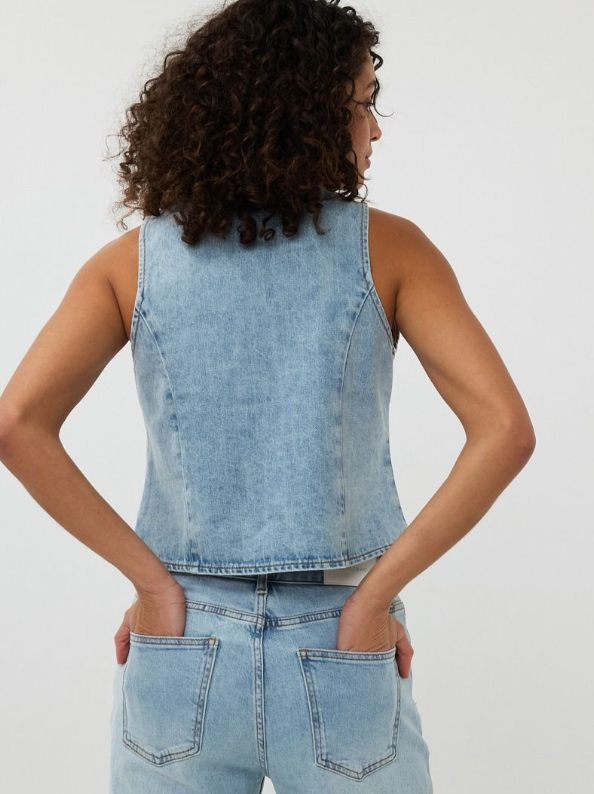 French Dressing Gilet Denim | Blue