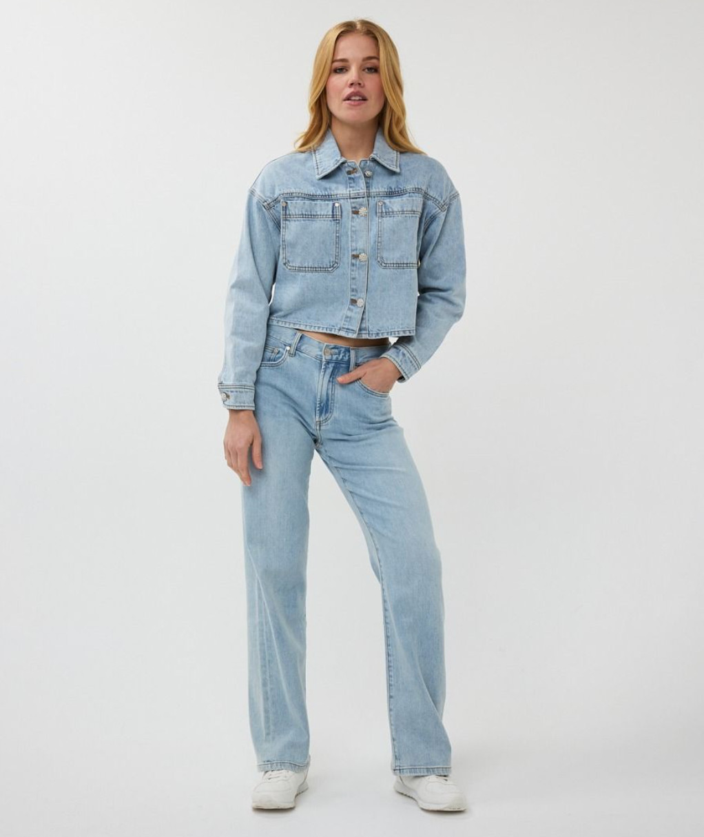 Esqualo Oversized Denim Jacket | Blue