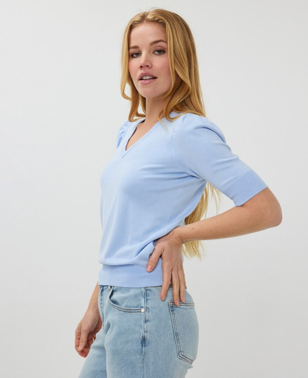 Esqualo V-neck Basic Knit | Blue