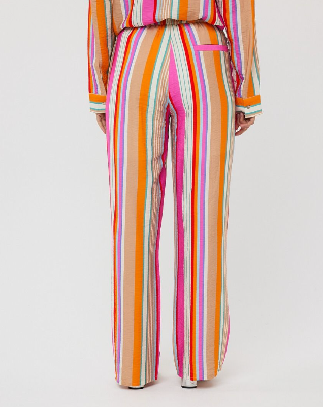 Esqualo Wide Stripped Trousers | Print