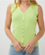 Esqualo Sleeveless V-neck Top | Apple