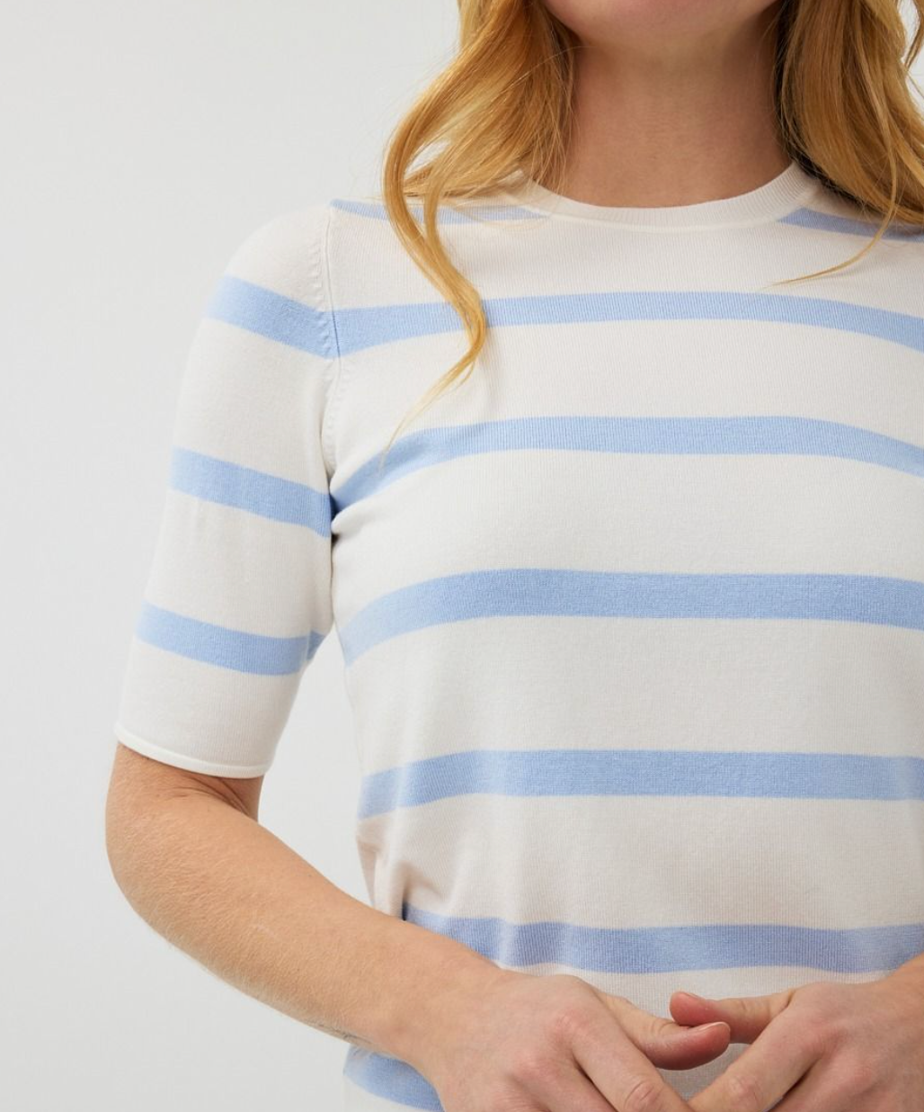 Esqualo Stripped Top | Off-white
