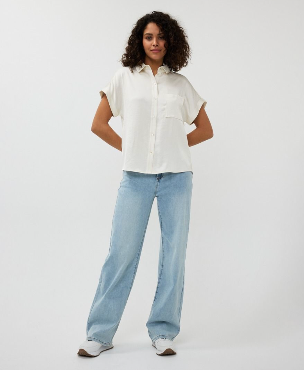 Esqualo Short Sleeve Blouse | Off-White