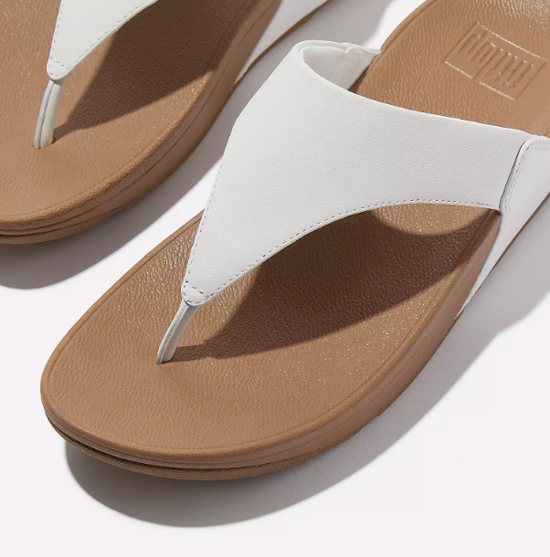 FitFlop Lulu Leather Toe Post | Black + Red + Rose Gold + White