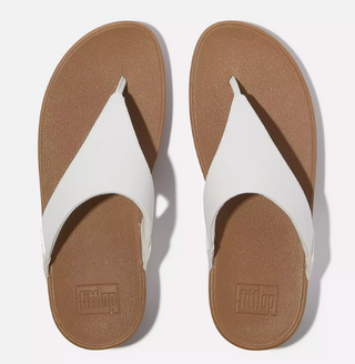 FitFlop Lulu Leather Toe Post | Black + Red + Rose Gold + White