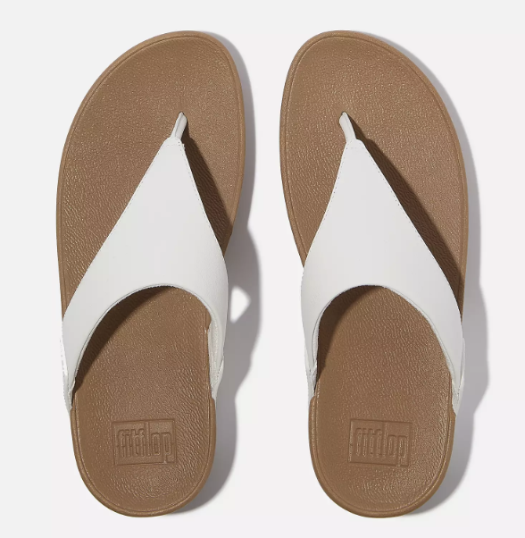 FitFlop Lulu Leather Toe Post | Black + Red + Rose Gold + White