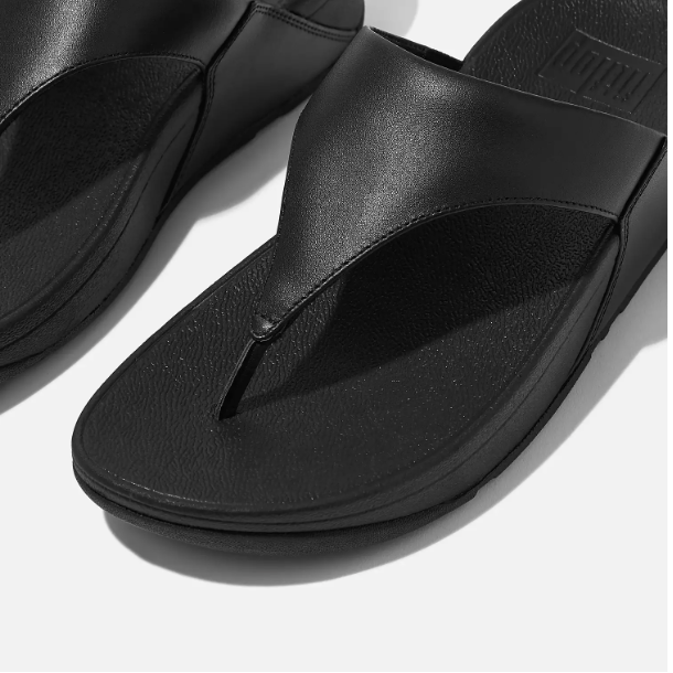 FitFlop Lulu Leather Toe Post | Black + Red + Rose Gold + White