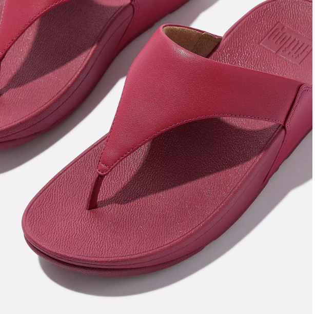 FitFlop Lulu Leather Toe Post | Black + Red + Rose Gold + White