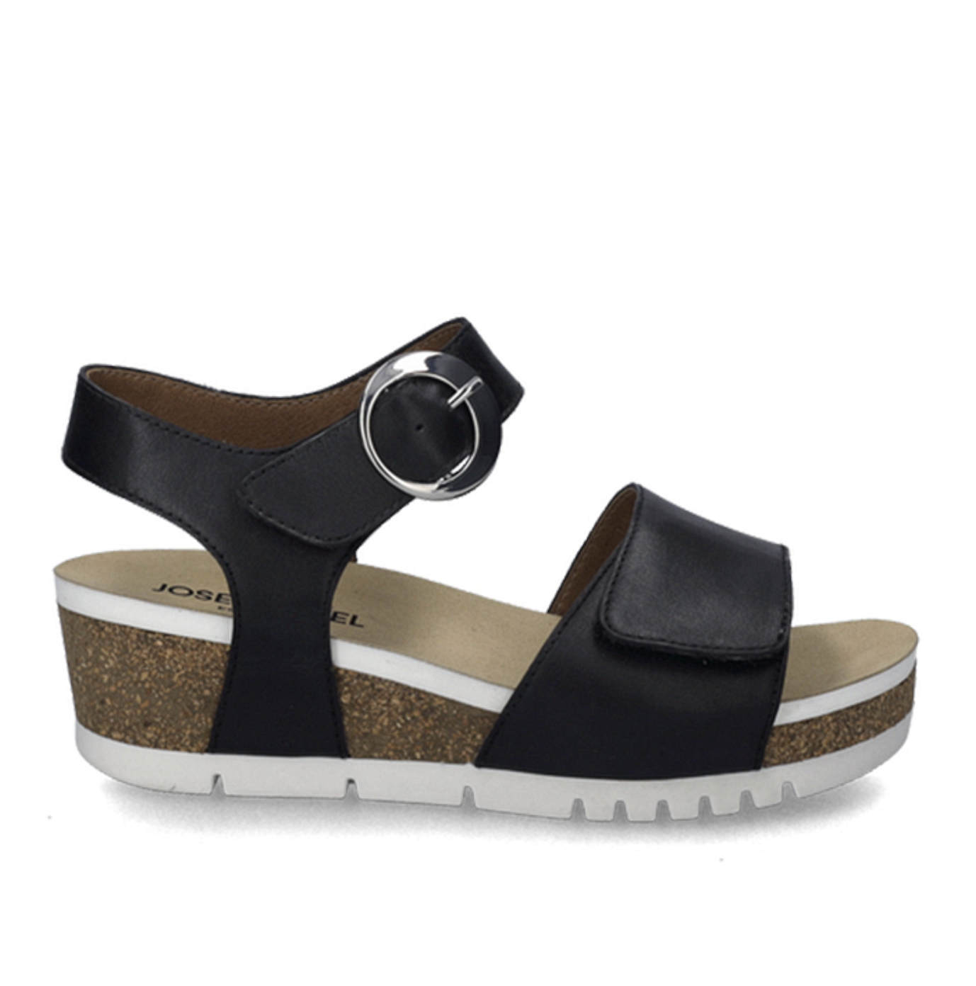 Josef Siebel Quinn 16 Sandal | Black + Cognac