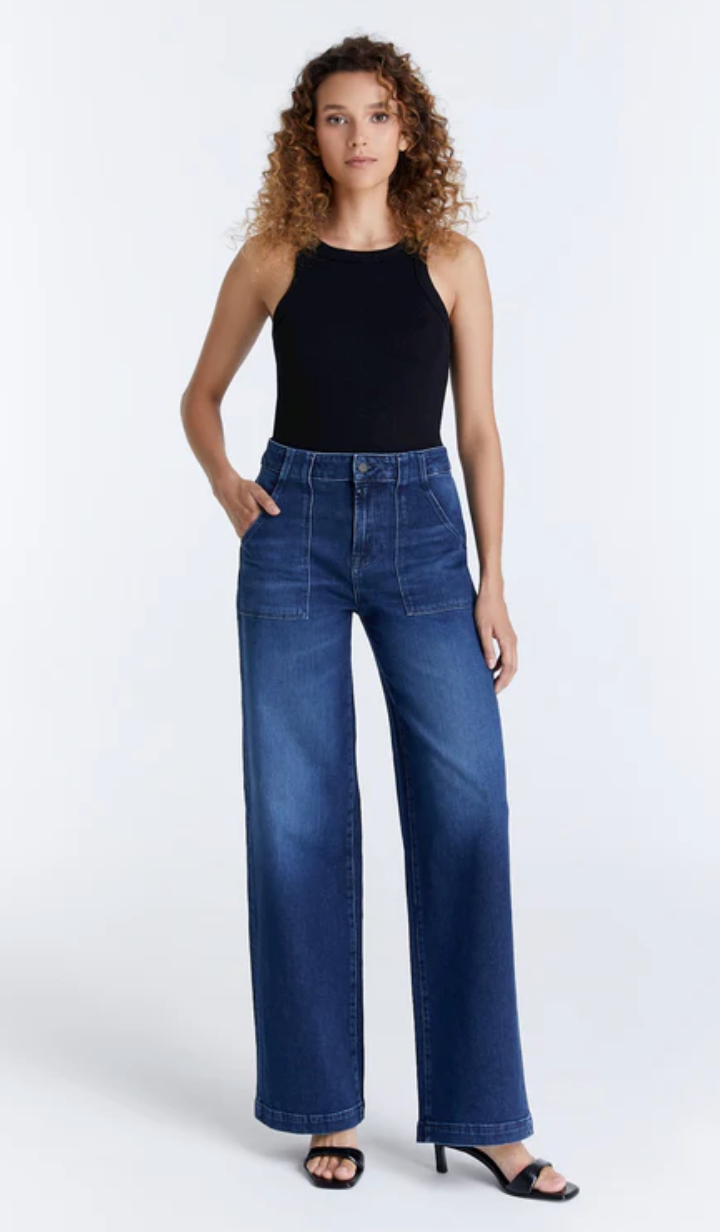 Cup of Joe Lulu Wide Leg Trouser | Aqua + Black + Dark Blue + Khaki + Sand