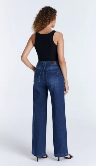 Cup of Joe Lulu Wide Leg Trouser | Aqua + Black + Dark Blue + Khaki + Sand