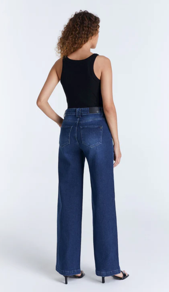 Cup of Joe Lulu Wide Leg Trouser | Aqua + Black + Dark Blue + Khaki + Sand