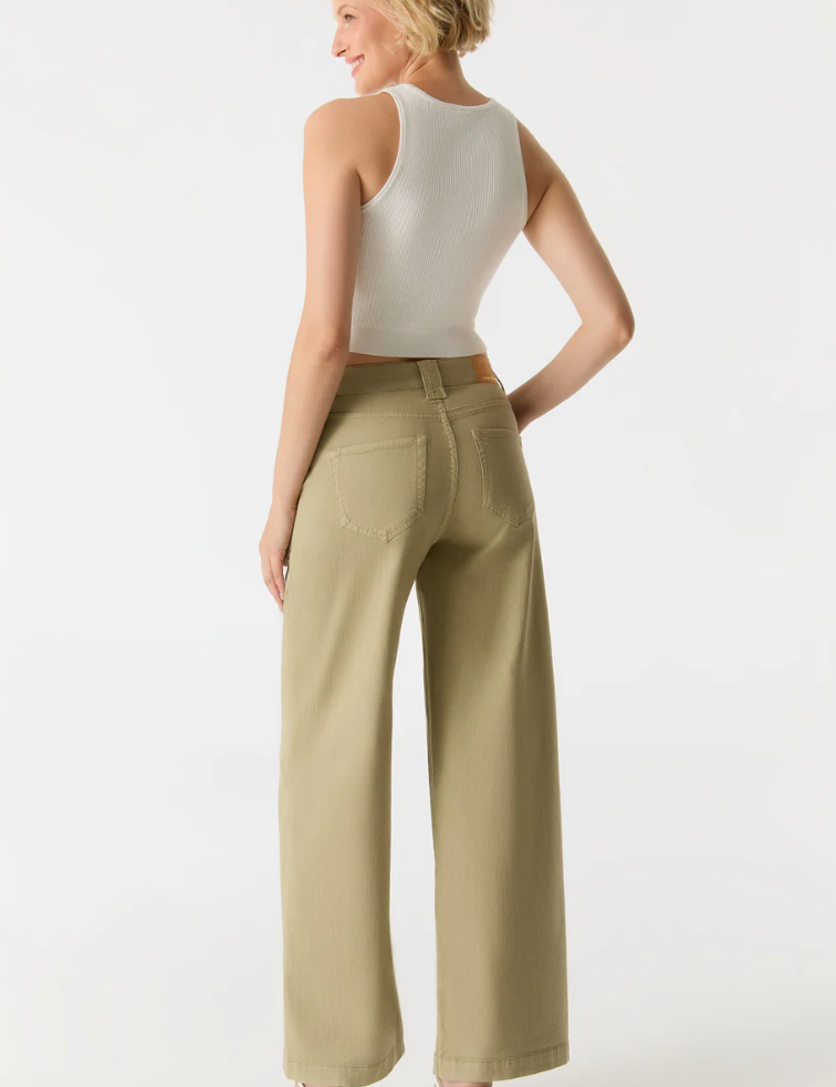 Cup of Joe Lulu Wide Leg Trouser | Aqua + Black + Dark Blue + Khaki + Sand