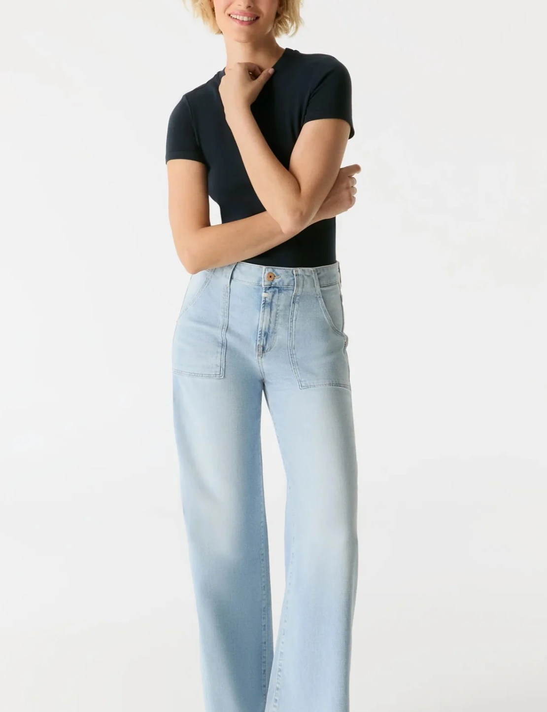 Cup of Joe Lulu Wide Leg Trouser | Aqua + Black + Dark Blue + Khaki + Sand