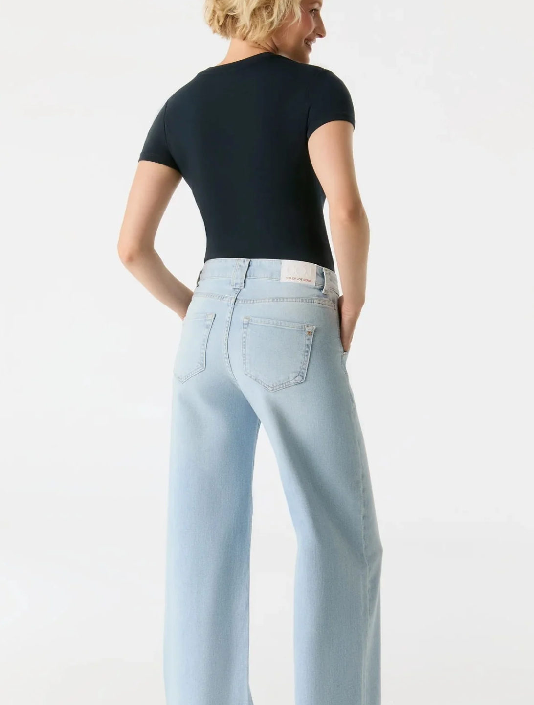 Cup of Joe Lulu Wide Leg Trouser | Aqua + Black + Dark Blue + Khaki + Sand