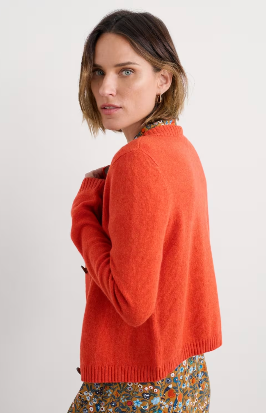 Sea Salt Tern Tide Cardigan | Pink + Orange