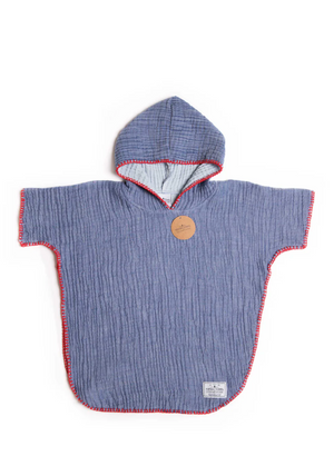 Tofino Towel The Pebble Poncho | Coral + Grey + Indigo + Seashell