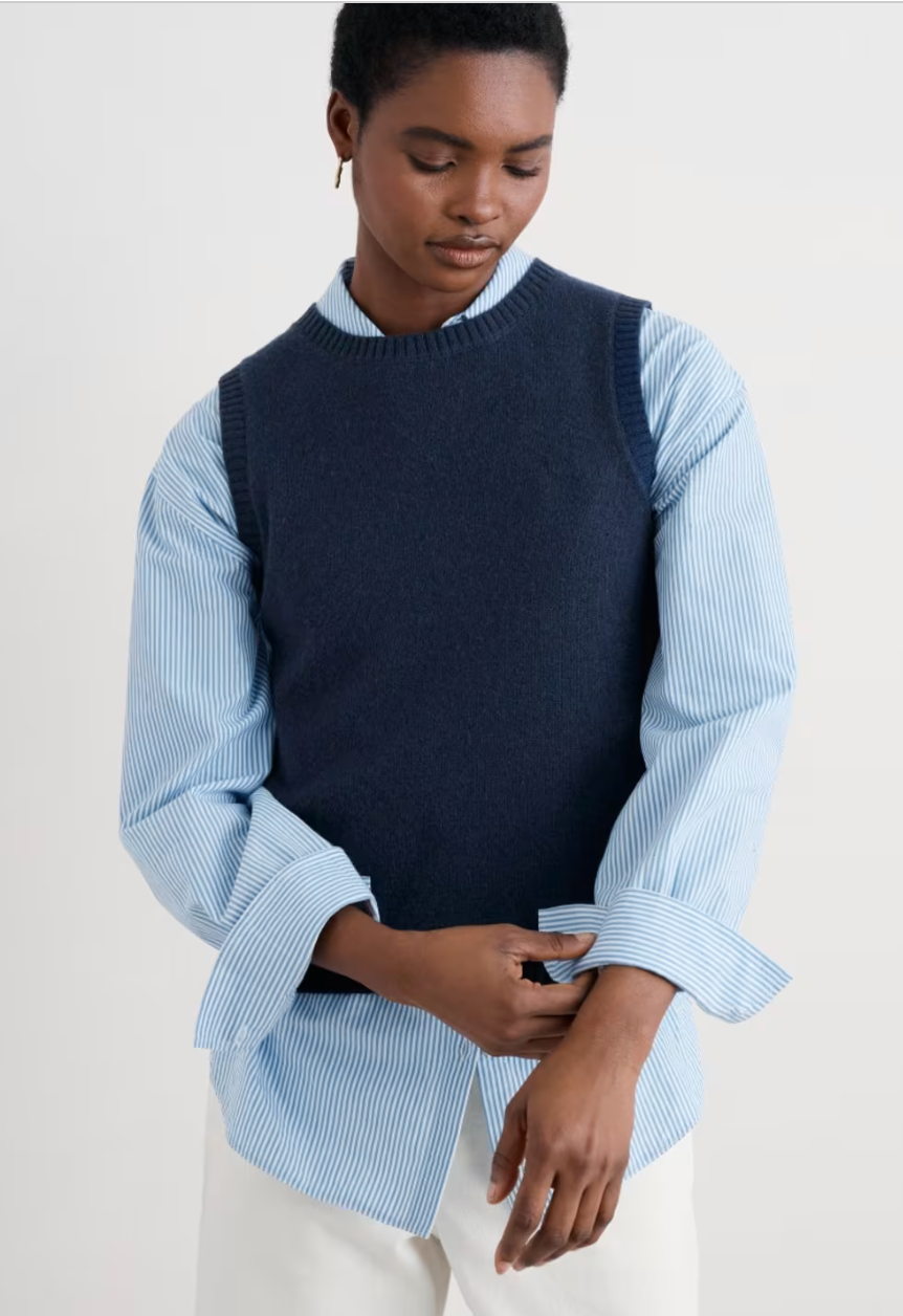 Seasalt East View Vest | Navy