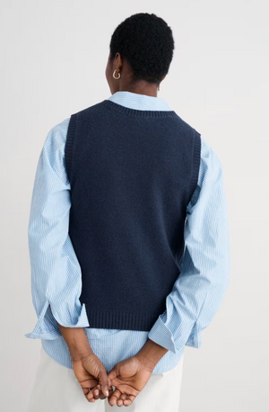 Seasalt East View Vest | Navy