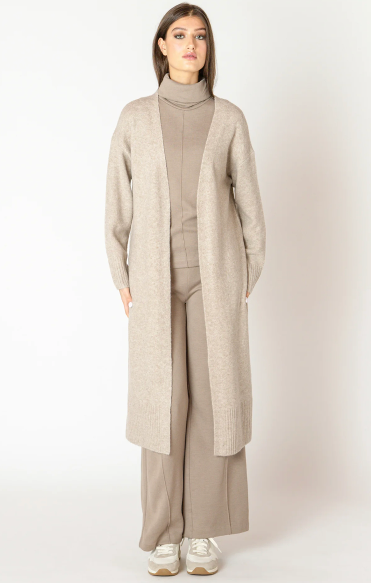 Dex Open Cardigan | Heather Oat