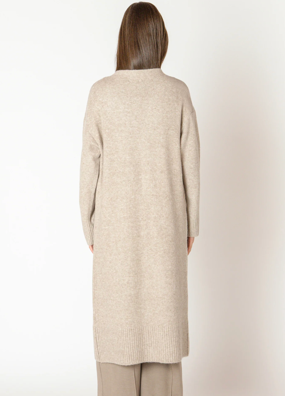 Dex Open Cardigan | Heather Oat