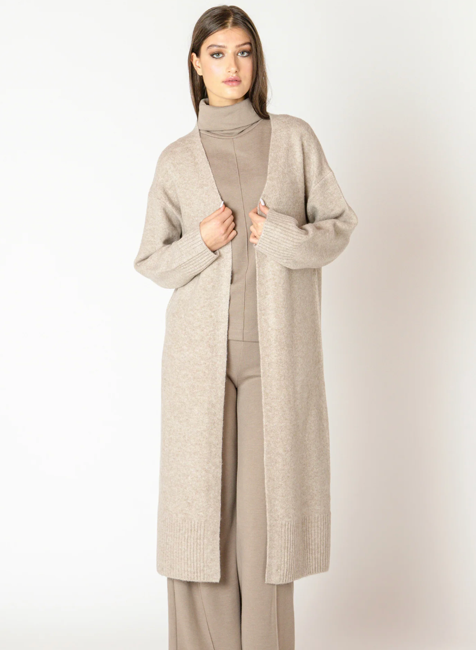 Dex Open Cardigan | Heather Oat