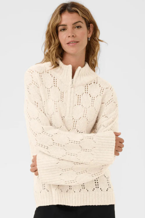 Cream Zilla Pullover | Oat Melange
