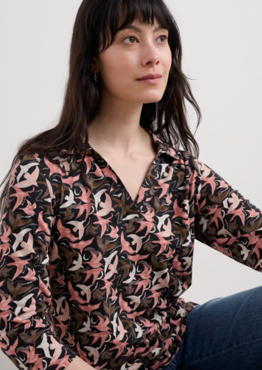 Seasalt Wavecrest Shirt in GOTS-Certified Organic Cotton Jersey | Bird