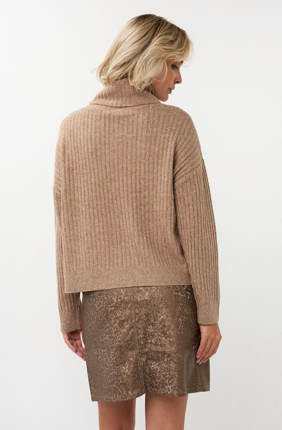 Esqualo Sweater Rib Cool | Sand + Grey