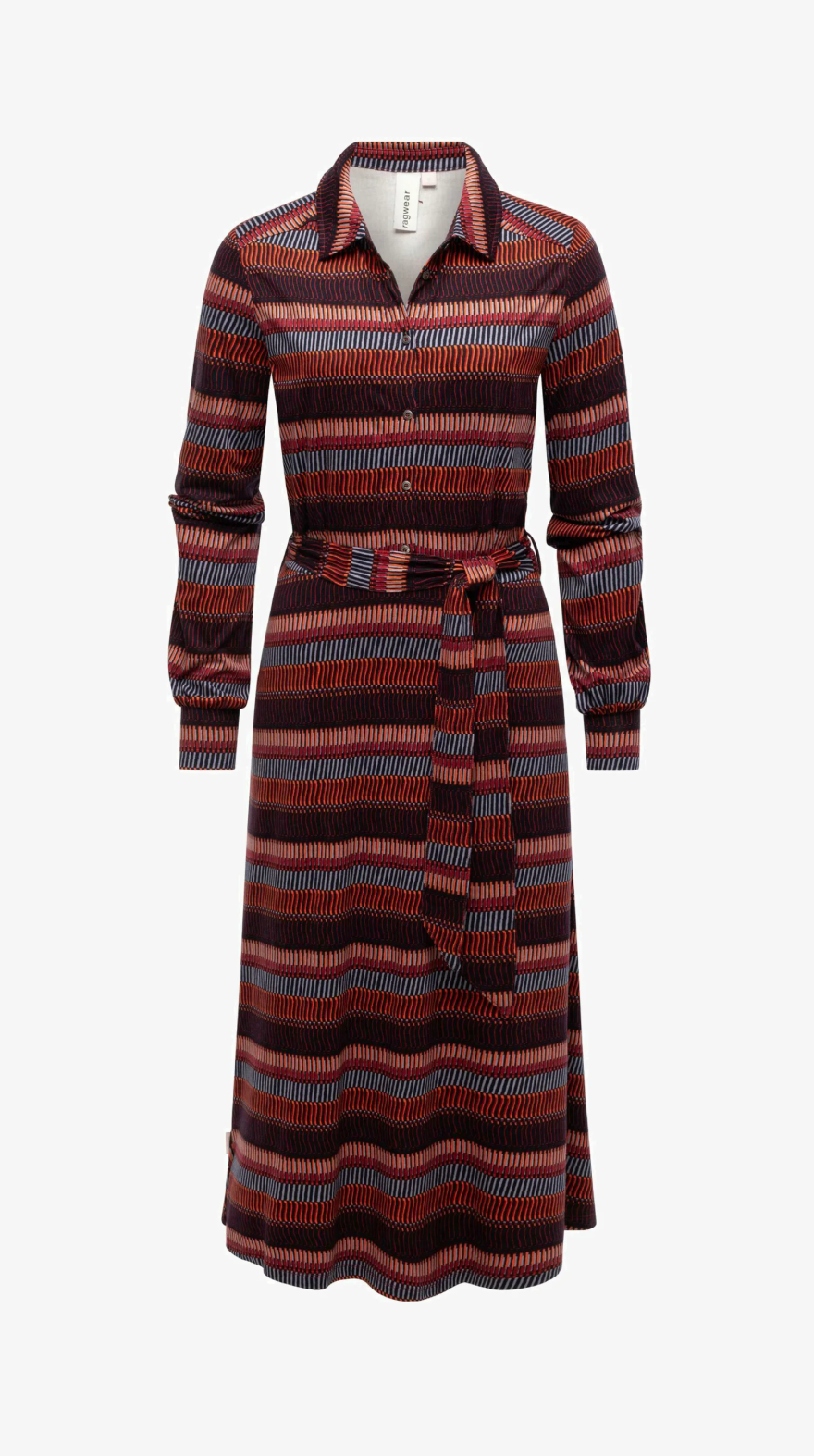 Ragwear Plantee Print Dress | Wine Red