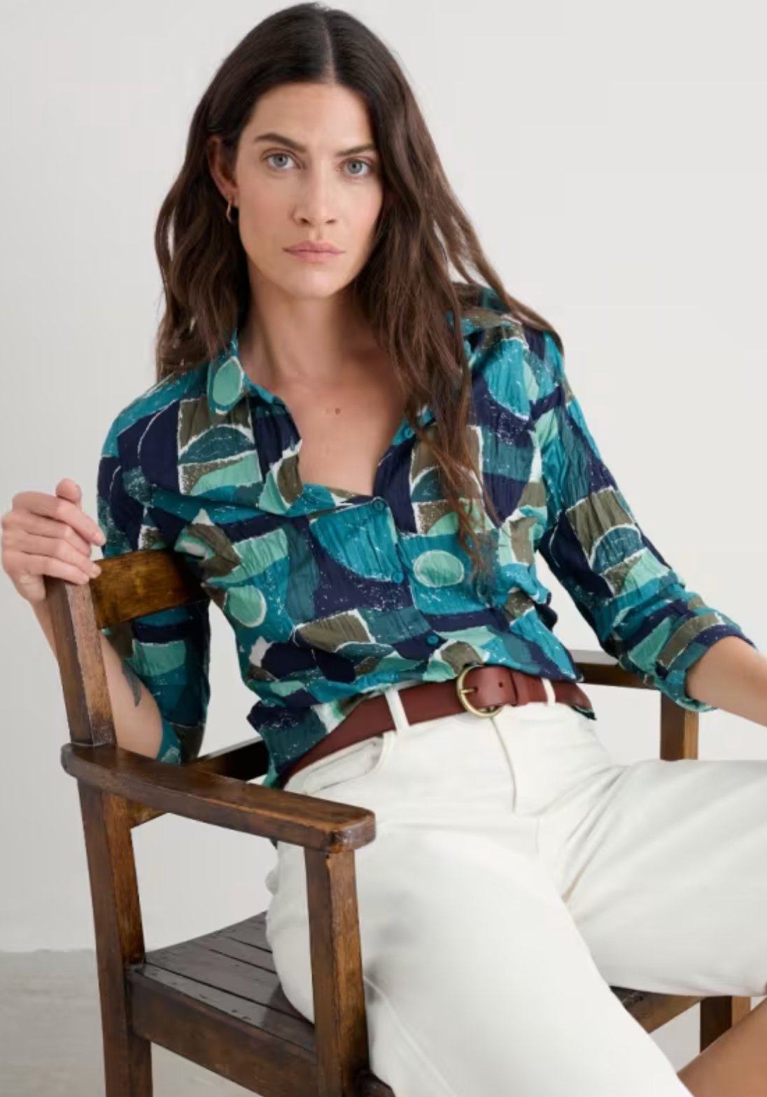 Seasalt Larrissa Shirt | Teal + Multi