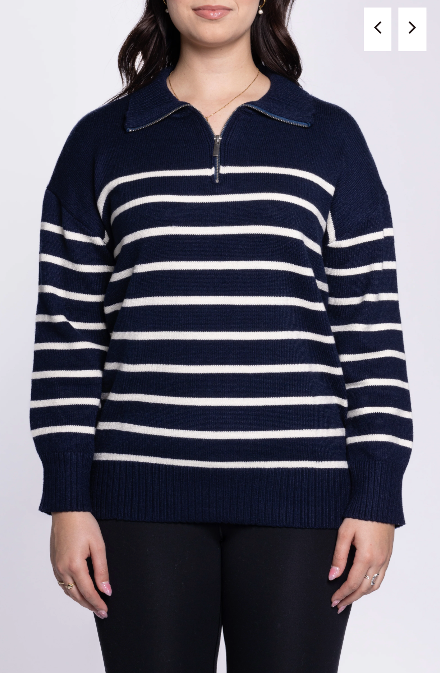 Carreli Long Sleeve Sweater | Navy