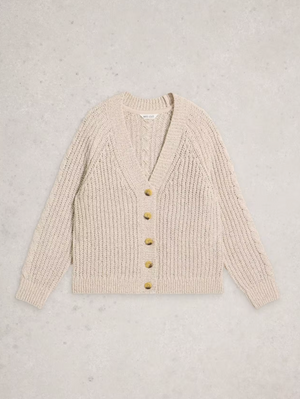 White Stuff Sally Slub Cardigan | Natural