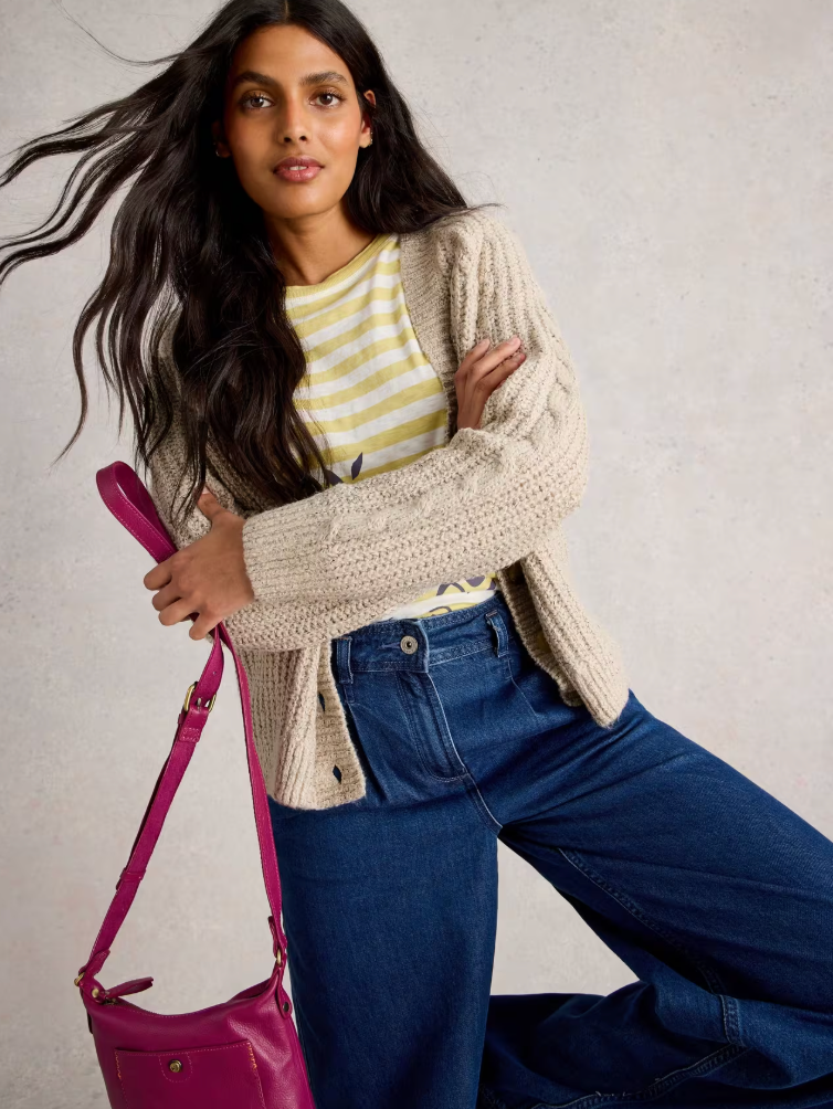 White Stuff Sally Slub Cardigan | Natural