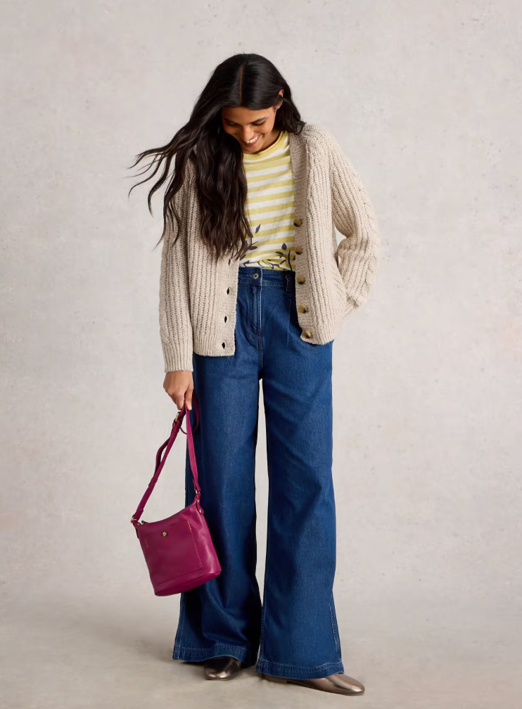 White Stuff Sally Slub Cardigan | Natural