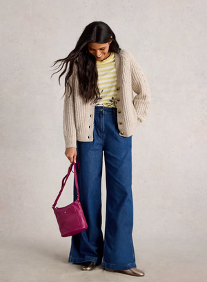 White Stuff Sally Slub Cardigan | Natural