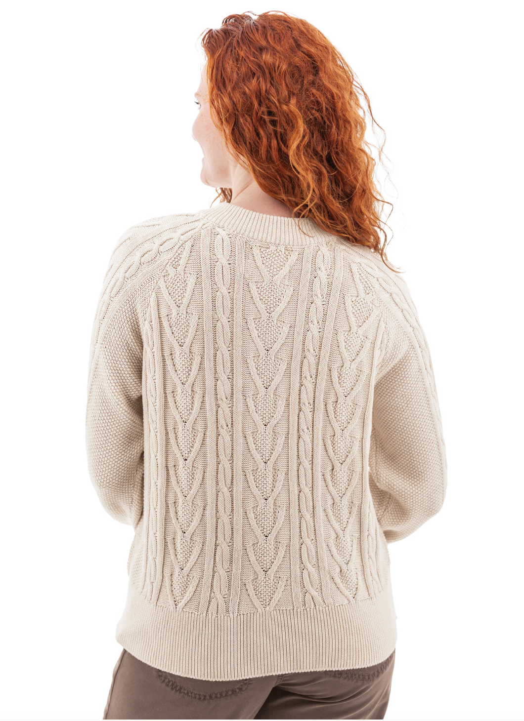 Aventura Cascade Cable Knit Cardigan | Ecru