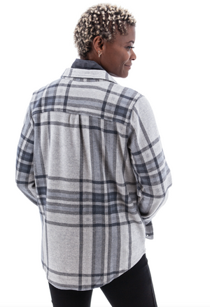 Aventura Luscious Plaid Boyfrend Shirt | Ombre