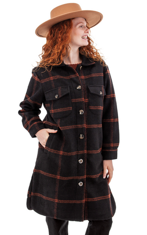 Aventura North Wind Plaid Coat | Black