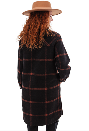 Aventura North Wind Plaid Coat | Black