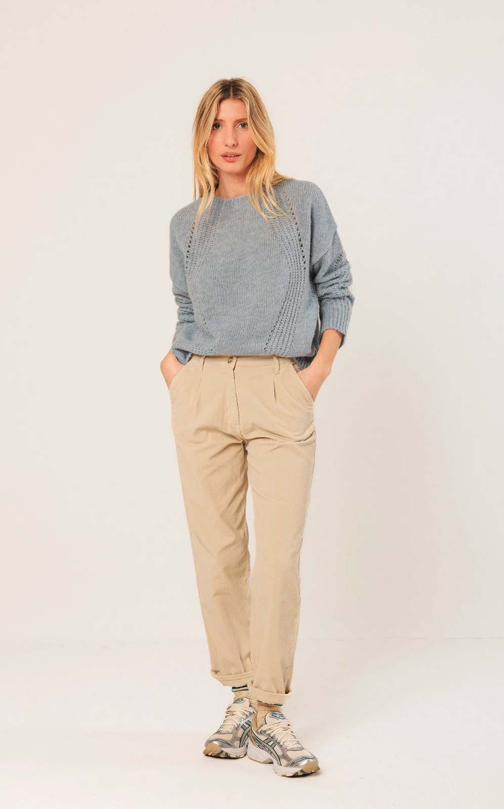 Indi & Cold Loose Knit Sweater | Blue