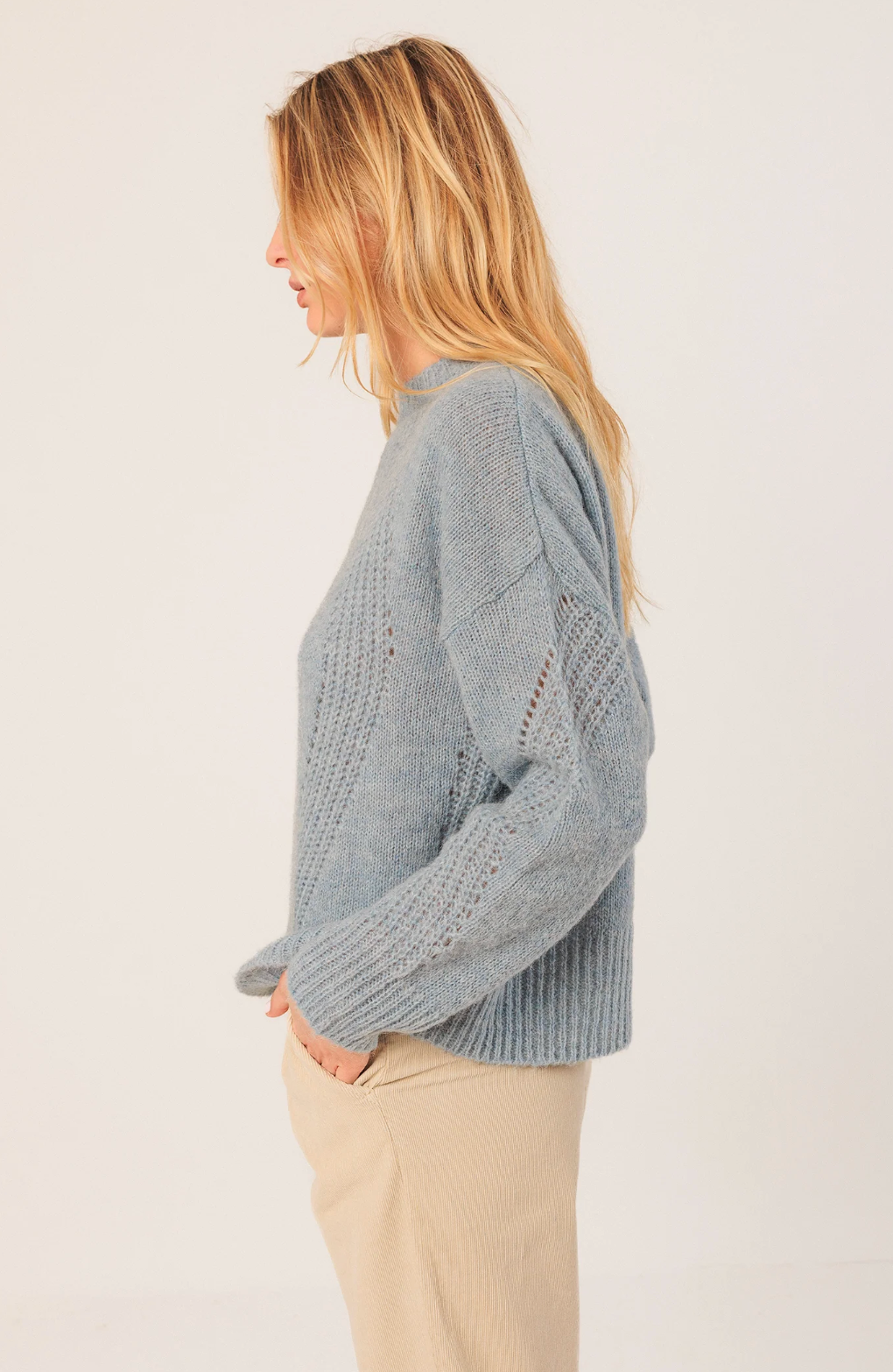 Indi & Cold Loose Knit Sweater | Blue