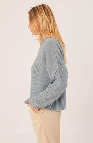 Indi & Cold Loose Knit Sweater | Blue