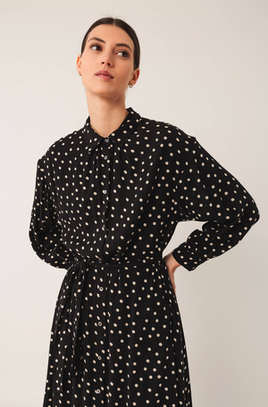 Indi & Cold Oversize Shirt Dress | Black
