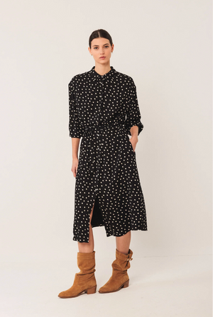 Indi & Cold Oversize Shirt Dress | Black