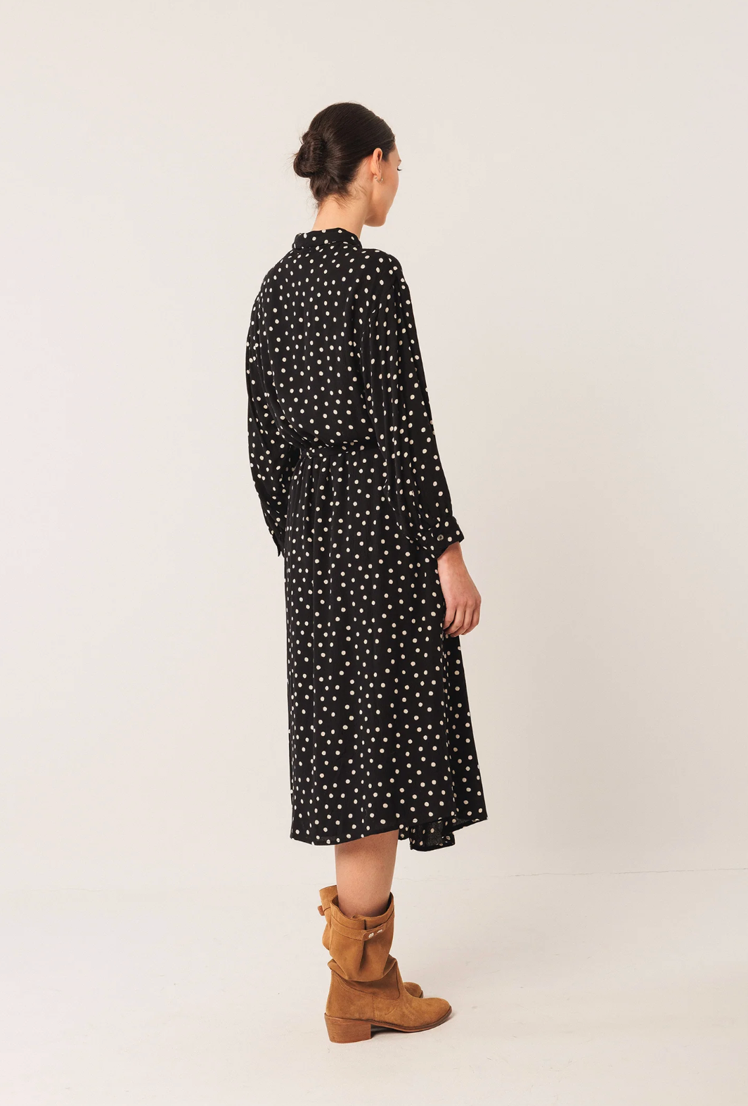 Indi & Cold Oversize Shirt Dress | Black