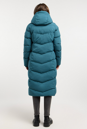 Ragwear Pavla Long Jacket | Ocean Green