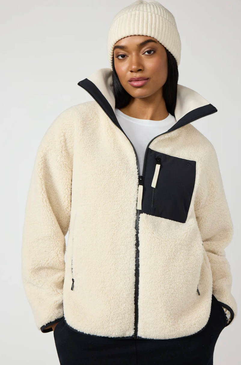 MPG Berber Colour Block Jacket | Birch