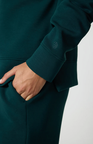 MPG Dreamweave Mock Neck Sweatshirt | Brown + Pine