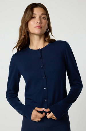 MPG Merino Cardigan | Navy